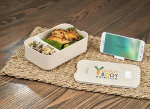 WHEAT STRAW LUNCH BOX WITH DIVIDER