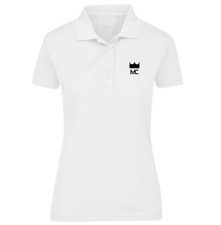 WOMEN'S PRO GOLFER WHITE(BLACK LOGO)