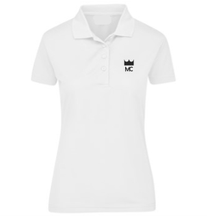 WOMEN'S PRO GOLFER WHITE(CHARCOAL LOGO)