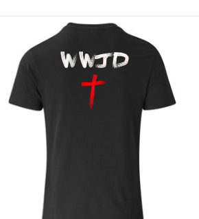 WWJD BLACK(WHITE-RED LOGO)