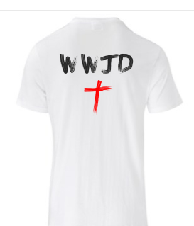 WWJD WHITE(RED LOGO)