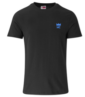 black light blue logo front BLACK(LIGHT BLUE LOGO)